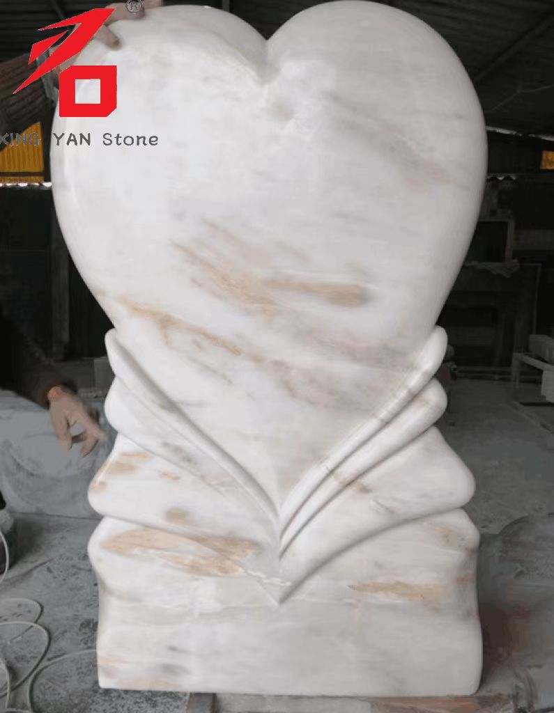 တရုတ်နိုင်ငံ Xingyan Heart ပုံသဏ် arm ာန်ပုံစံထိတွေ့မှုသည်ထွင်းထုထားသောသင်္ချိုင်းမှတ်တိုင်
