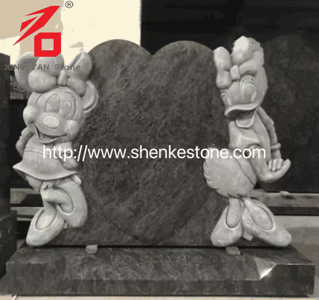 တရုတ် Xingyan Minnie & Daisy Cartoon Theme Carving Tombstone