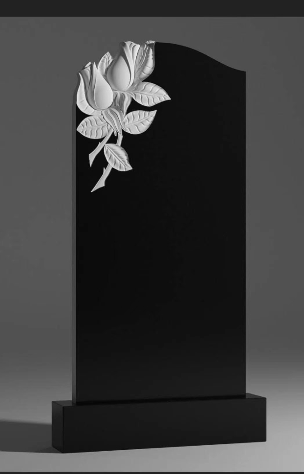 တရုတ်နိုင်ငံ Xingyan ရုရှားစတိုင် Rose Request Black Granite Tombstone