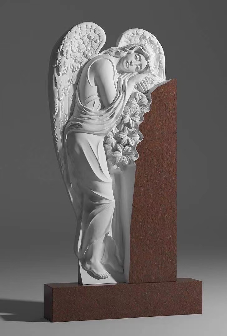 တရုတ် Xingyan ရုရှားစတိုင်အိပ်ယာ Angel Art Art Tombstone