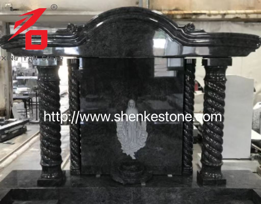 အိုင်ယာလန်ဒီဇိုင်း Bahama Blue Granite Angel Monument