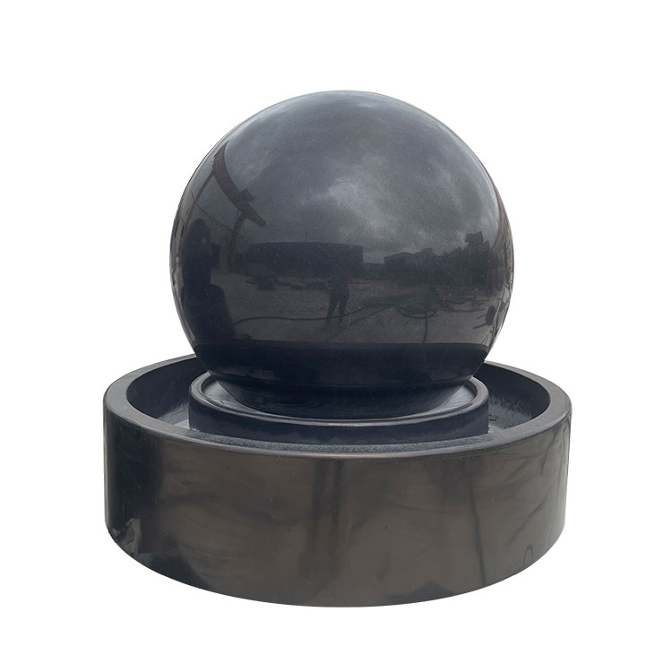 သဘာဝ Granite စကျင်ကျောက်တုံး Floating Ball Fountain