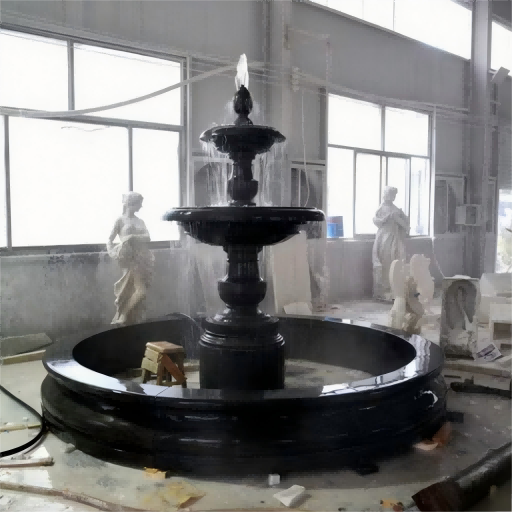 Xingyan စိတ်ကြိုက် double-layer blackone ကျောက်တုံးကျောက်တုံးကျောက်တုံးများစီးဆင်းနေသောရေအဆင်တန်ဆာများ